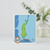 Raasay scotland Karte (Stehend Vorderseite)