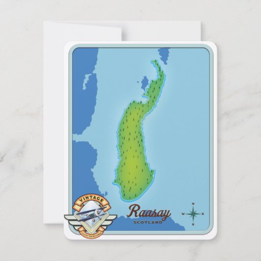 Raasay scotland Karte (Vorderseite)