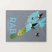 Rab Coratia Vintage Stilkarte Puzzle (Horizontal)