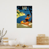 Rab, Insel, Jugoslawien, Bikini-Frau am Strand Poster (Küche)