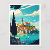 Rab Island Croatia Vintage-Illustration Postkarte (Vorderseite)