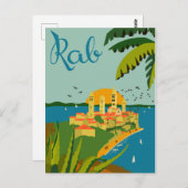 Rab Island, Kroatien Postkarte (Vorne/Hinten)