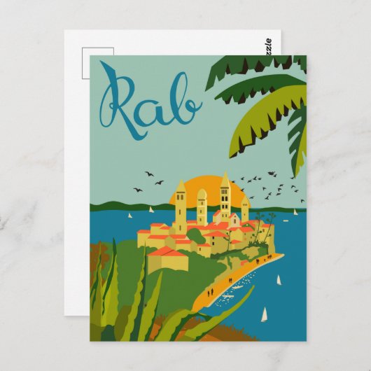 Rab Island, Kroatien Postkarte (Vorne/Hinten)