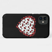 RAB Kirschen Leopard Print Heart Rockabilly Case-Mate iPhone Hülle (Rückseite (Horizontal))