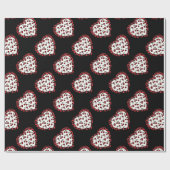 RAB Kirschen Leopard Print Heart Rockabilly Geschenkpapier (Flach)