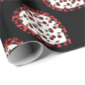 RAB Kirschen Leopard Print Heart Rockabilly Geschenkpapier (Rolleneckpunkt)