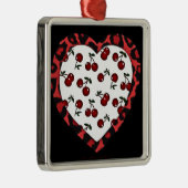 RAB Kirschen Leopard Print Heart Rockabilly Ornament Aus Metall (Rechts)