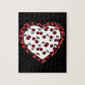 RAB Kirschen Leopard Print Heart Rockabilly Puzzle (Vertikal)