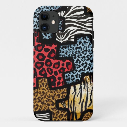 RAB Rockabilly Animal Print Puzzle Case-Mate iPhone Hülle (Rückseite)