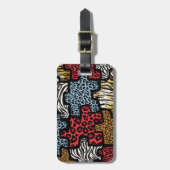 RAB Rockabilly Animal Print Puzzle Gepäckanhänger (Vorderseite vertikal)