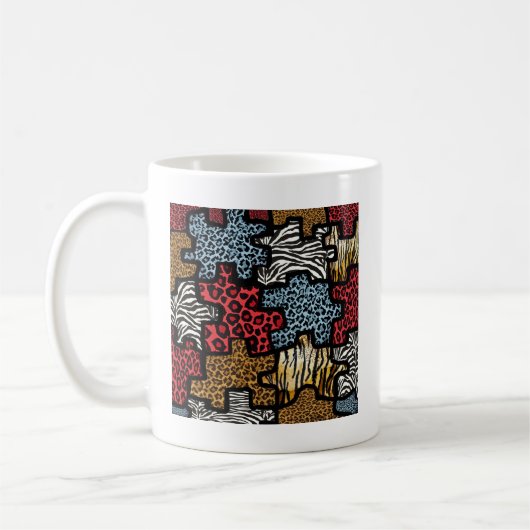 RAB Rockabilly Animal Print Puzzle Kaffeetasse (Links)