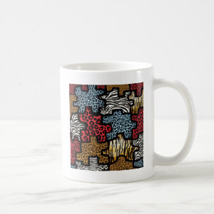 RAB Rockabilly Animal Print Puzzle Kaffeetasse