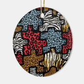 RAB Rockabilly Animal Print Puzzle Keramikornament (Links)