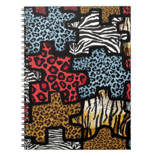 RAB Rockabilly Animal Print Puzzle Notizblock