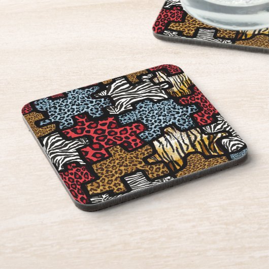 RAB Rockabilly Animal Print Puzzle Untersetzer (Linke Seite)