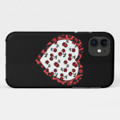 RAB Rockabilly Cherries Leopard Print Heart Case-Mate iPhone Hülle (Rückseite (Horizontal))