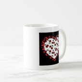 RAB Rockabilly Cherries Leopard Print Heart Kaffeetasse (VorderseiteRechts)