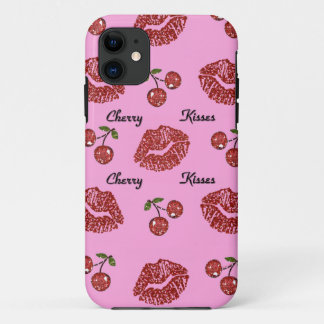 RAB Rockabilly Cherry Kisses auf Pink Case-Mate iPhone Hülle