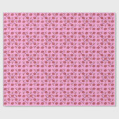 RAB Rockabilly Cherry Kisses auf Pink Geschenkpapier (Flach)
