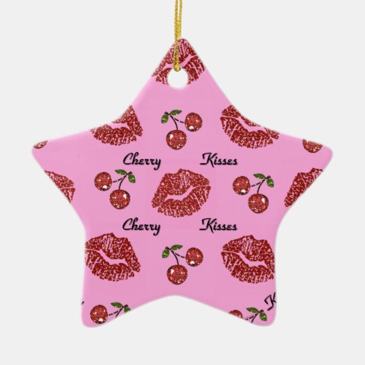 RAB Rockabilly Cherry Kisses auf Pink Keramikornament (Vorne)