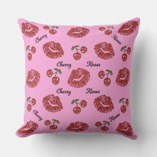 RAB Rockabilly Cherry Kisses auf Pink Kissen