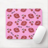 RAB Rockabilly Cherry Kisses auf Pink Mousepad (Mit Mouse)