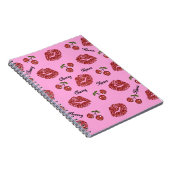 RAB Rockabilly Cherry Kisses auf Pink Notizblock (Rechte Seite)