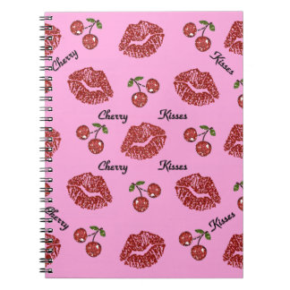 RAB Rockabilly Cherry Kisses auf Pink Notizblock