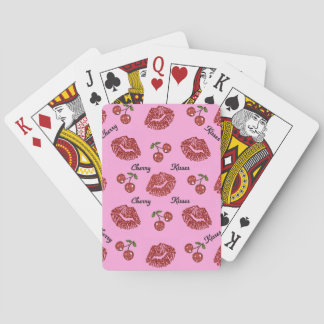 RAB Rockabilly Cherry Kisses auf Pink Spielkarten