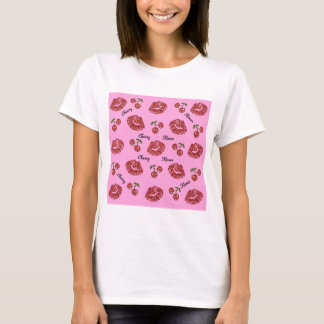 RAB Rockabilly Cherry Kisses auf Pink T-Shirt