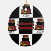 RAB Rockabilly Cherry Weihnachtsgebäck Tile Orname Keramik Ornament (Links)