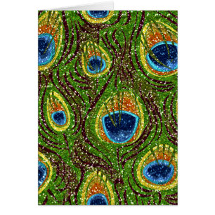 RAB Rockabilly Colorful Peacock Feathers Print