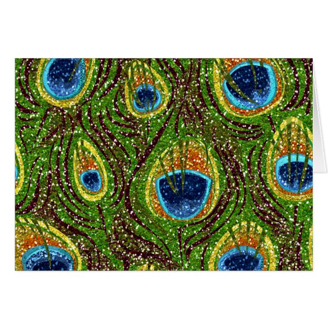 RAB Rockabilly Colorful Peacock Feathers Print (Vorderseite (Horizontal))