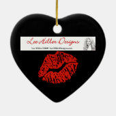 RAB Rockabilly Gold Leopard Print Sugar Skulls Keramik Ornament (Hinten)