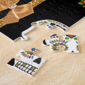 RAB Rockabilly Gold Leopard Print Sugar Skulls Puzzle (Seite)