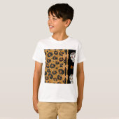 RAB Rockabilly Gold Leopard Print Sugar Skulls T-Shirt (Vorne ganz)