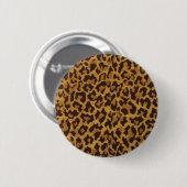 RAB Rockabilly Leopard Print Brown Gold Button (Vorne & Hinten)