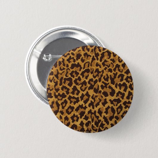 RAB Rockabilly Leopard Print Brown Gold Button (Vorne & Hinten)