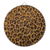 RAB Rockabilly Leopard Print Brown Gold Dartscheibe (vorne)