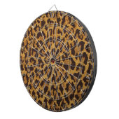RAB Rockabilly Leopard Print Brown Gold Dartscheibe (Vorderseite rechts)