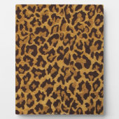 RAB Rockabilly Leopard Print Brown Gold Fotoplatte (Vorderseite)