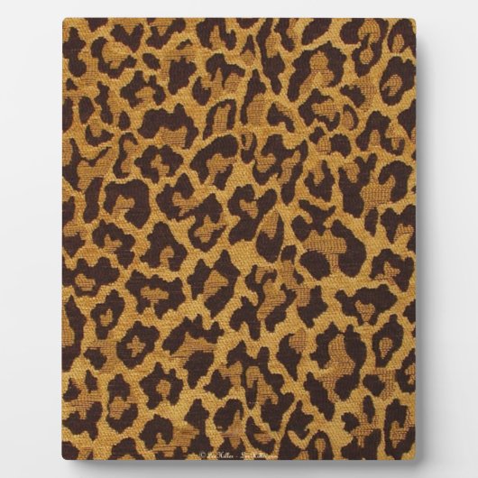 RAB Rockabilly Leopard Print Brown Gold Fotoplatte (Vorderseite)