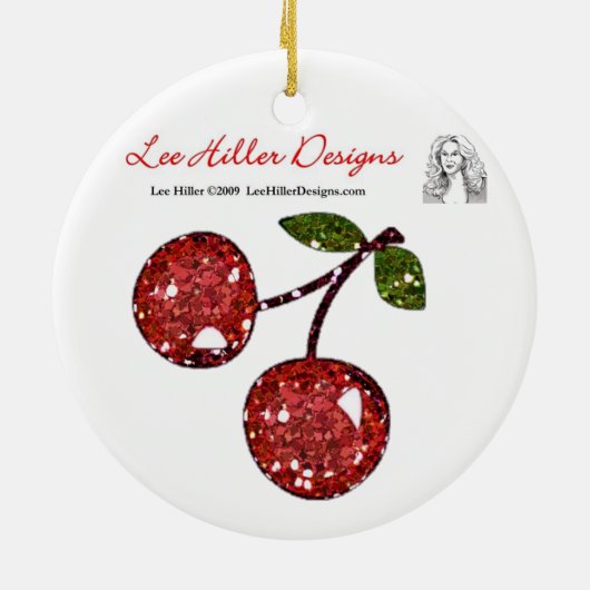 RAB Rockabilly Leopard Print Brown Gold Keramik Ornament (Hinten)