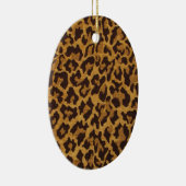 RAB Rockabilly Leopard Print Brown Gold Keramik Ornament (Rechts)