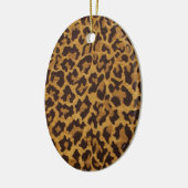 RAB Rockabilly Leopard Print Brown Gold Keramik Ornament (Links)