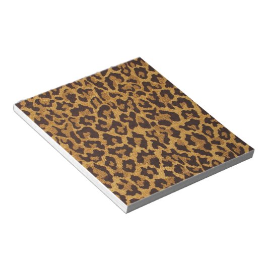 RAB Rockabilly Leopard Print Brown Gold Notizblock (angewinkelt)