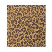 RAB Rockabilly Leopard Print Brown Gold Notizblock (Vorderseite)