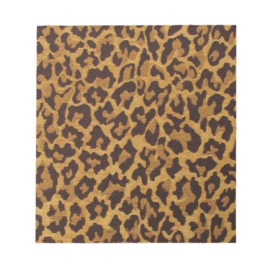 RAB Rockabilly Leopard Print Brown Gold Notizblock (Vorderseite)