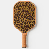 RAB Rockabilly Leopard Print Brown Gold Pickleball Schläger (Rückseite)