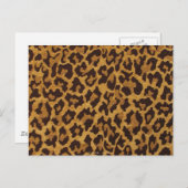 RAB Rockabilly Leopard Print Brown Gold Postkarte (Vorne/Hinten)